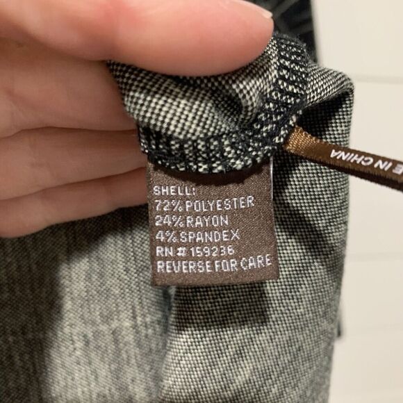 J. McLaughlin | Dress Black Windowpane 3/4 Sleeves Knee Length Mock Neck- Small - Picture 6 of 8